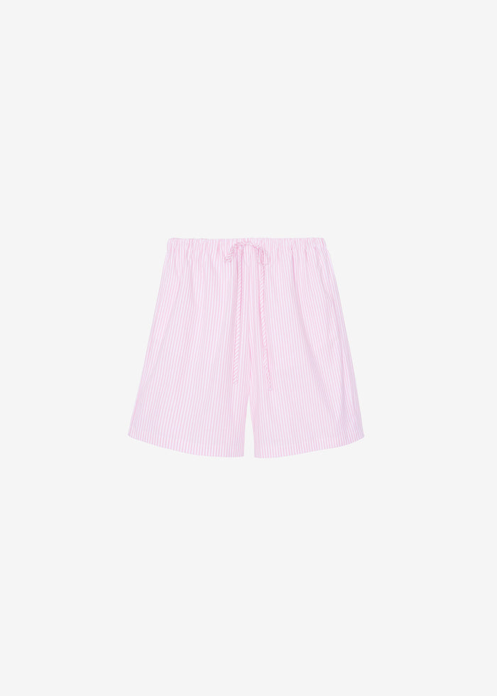 Rimini Bermuda Shorts - Pink/White Stripe