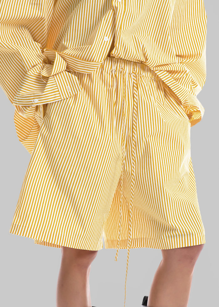 Rimini Bermuda Shorts - Yellow/White Stripe