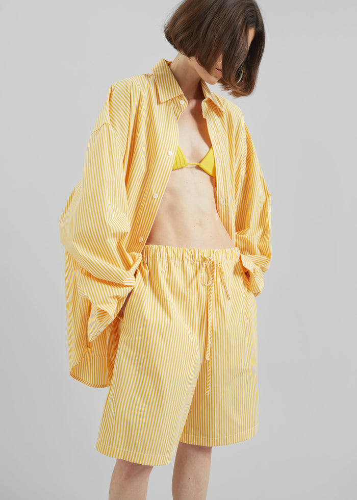 Rimini Bermuda Shorts - Yellow/White Stripe