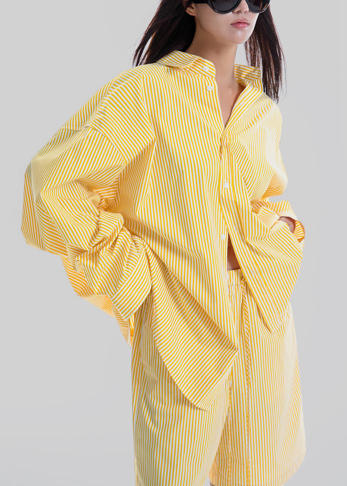Rimini Bermuda Shorts - Yellow/White Stripe