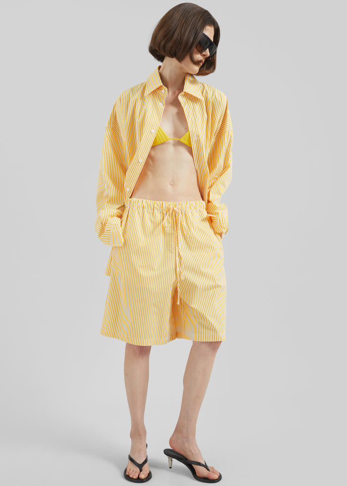 Rimini Bermuda Shorts - Yellow/White Stripe