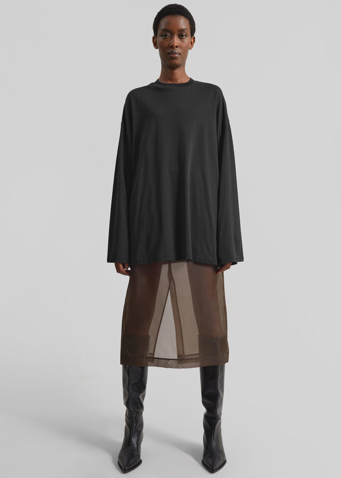 Rio Oversized Sleeve Tee - Black