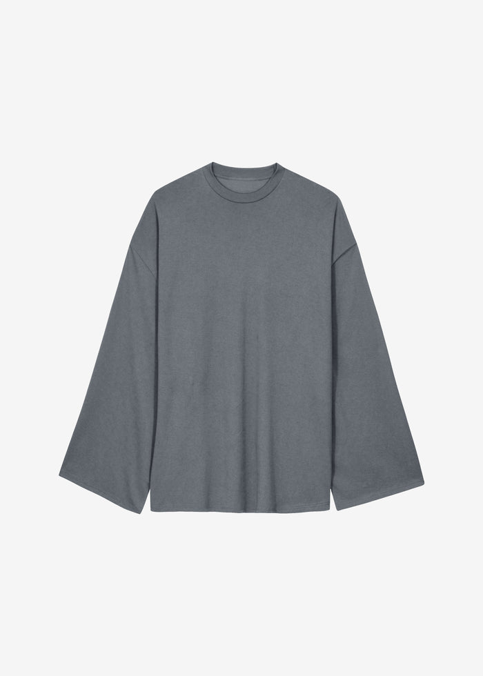 Rio Oversized Sleeve Tee - Dark Grey Melange