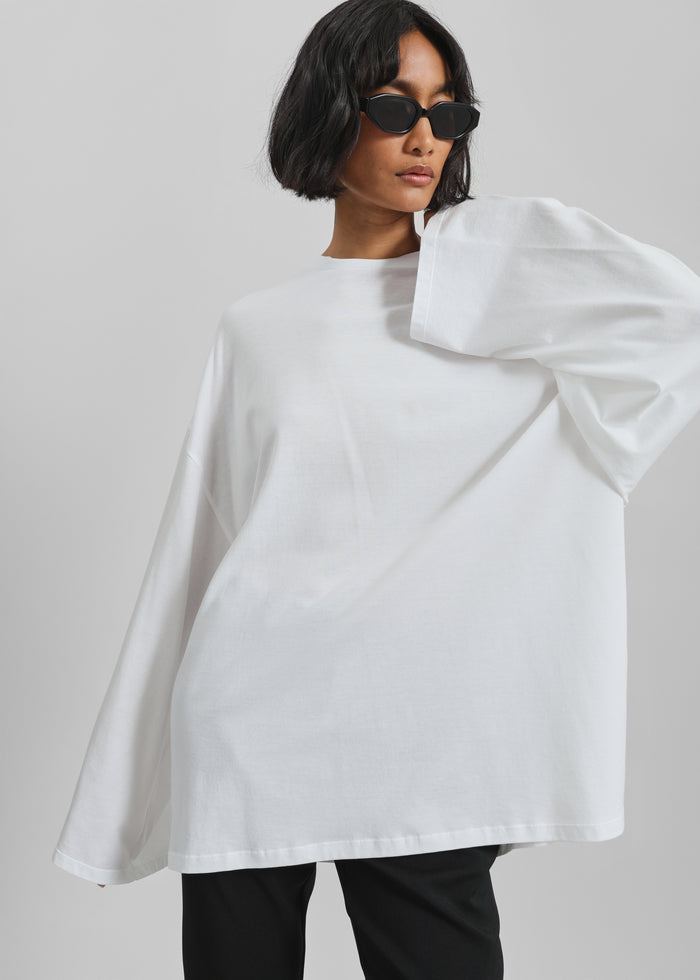 Rio Oversized Sleeve Tee - White
