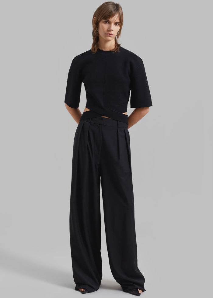 Ripley Pleated Trousers - Black