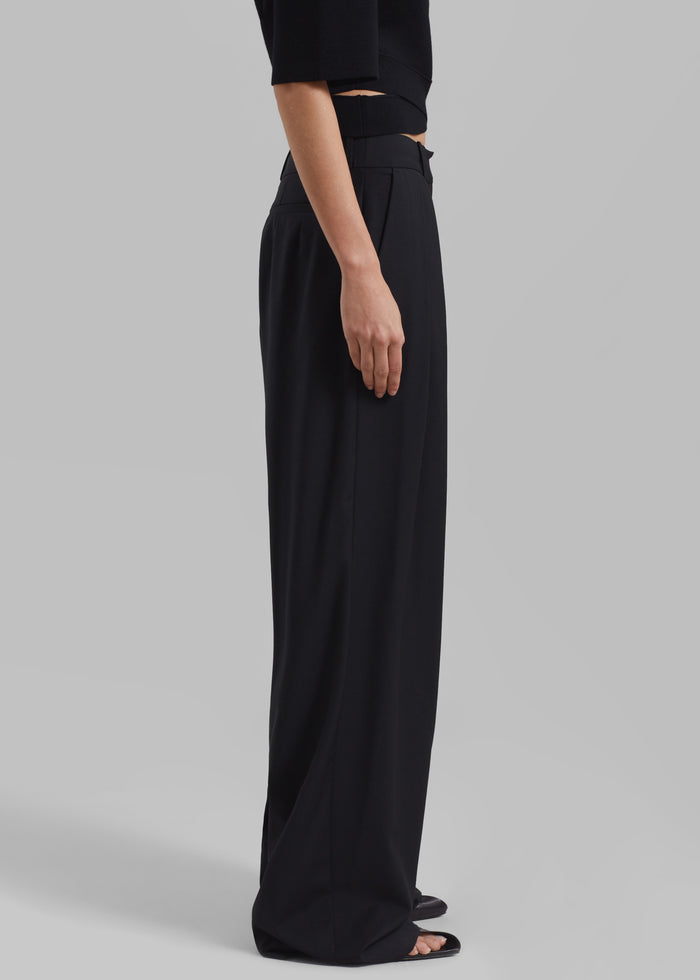 Ripley Pleated Trousers - Black