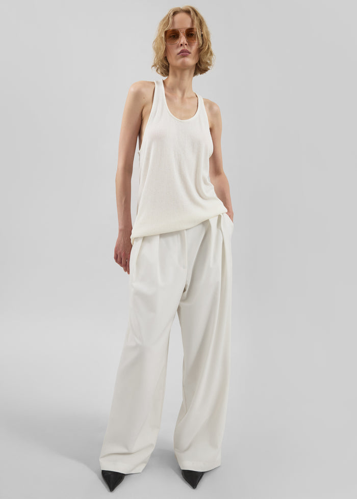 Ripley Pleated Trousers - Ivory