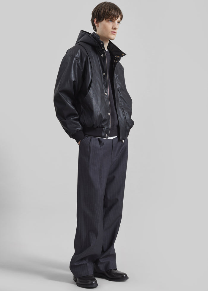Risor Faux Leather Jacket - Black