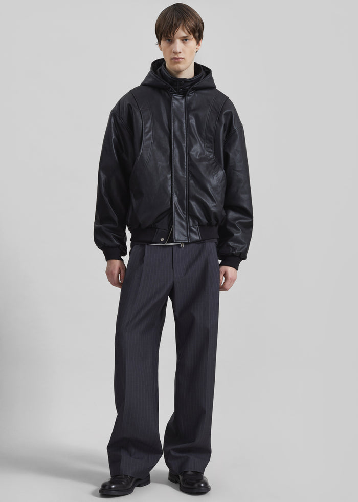 Risor Faux Leather Jacket - Black