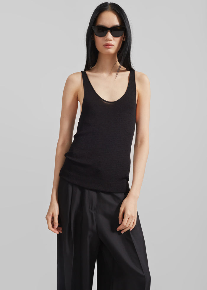 Rivo Knit Tank Top - Black