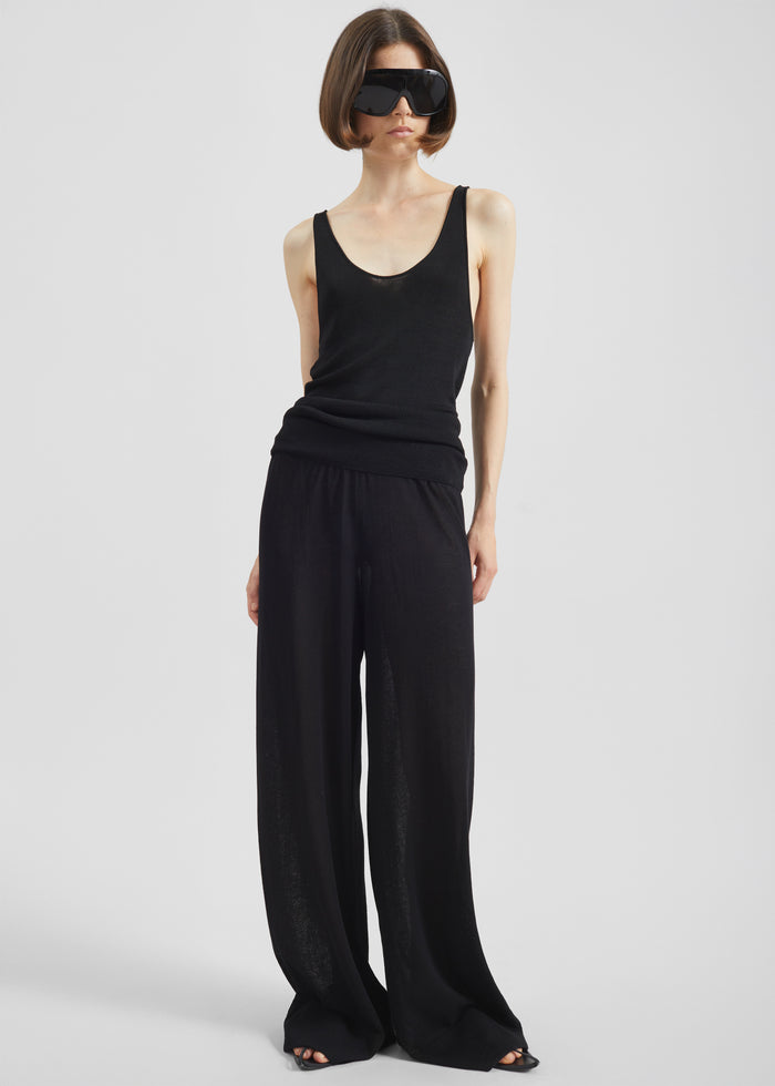 Rivo Knit Tank Top - Black