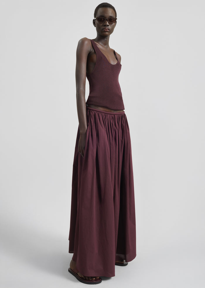 Rivo Knit Tank Top - Burgundy