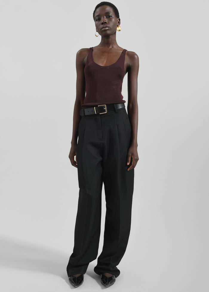 Rivo Knit Tank Top - Burgundy
