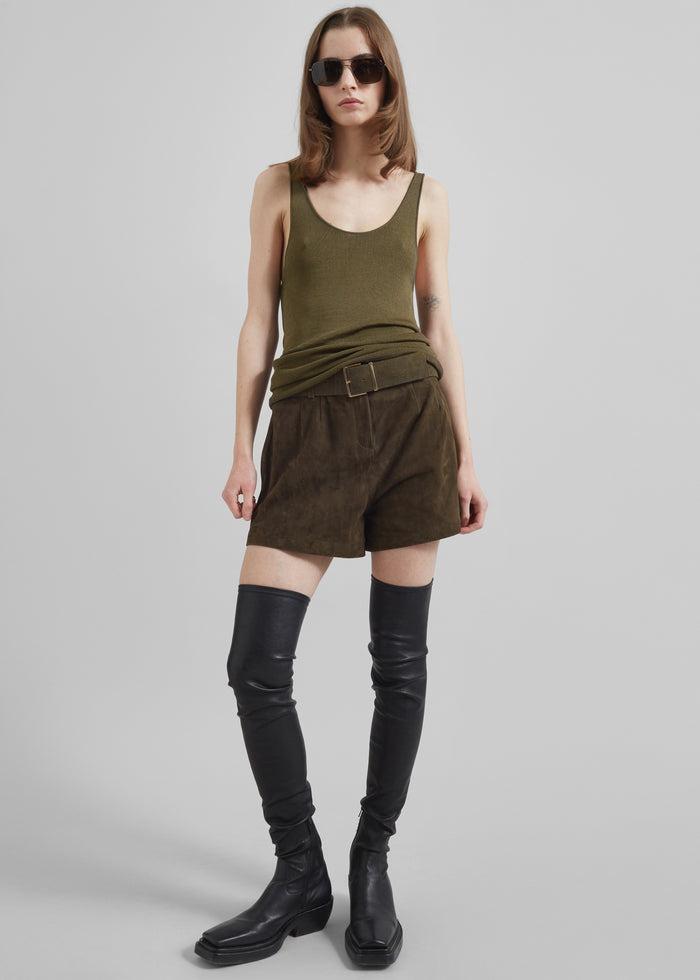 Rivo Knit Tank Top - Khaki