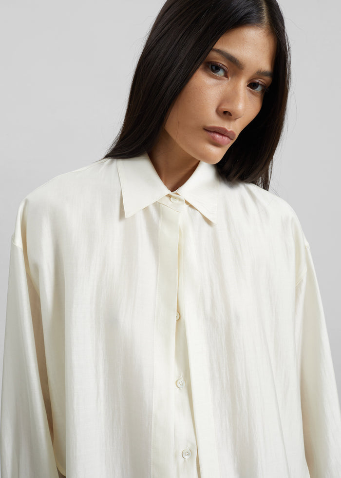 Roanne Fluid Double Shirt - Cream