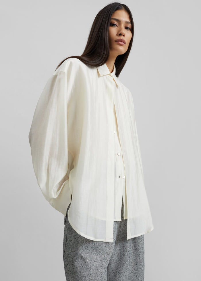Roanne Fluid Double Shirt - Cream