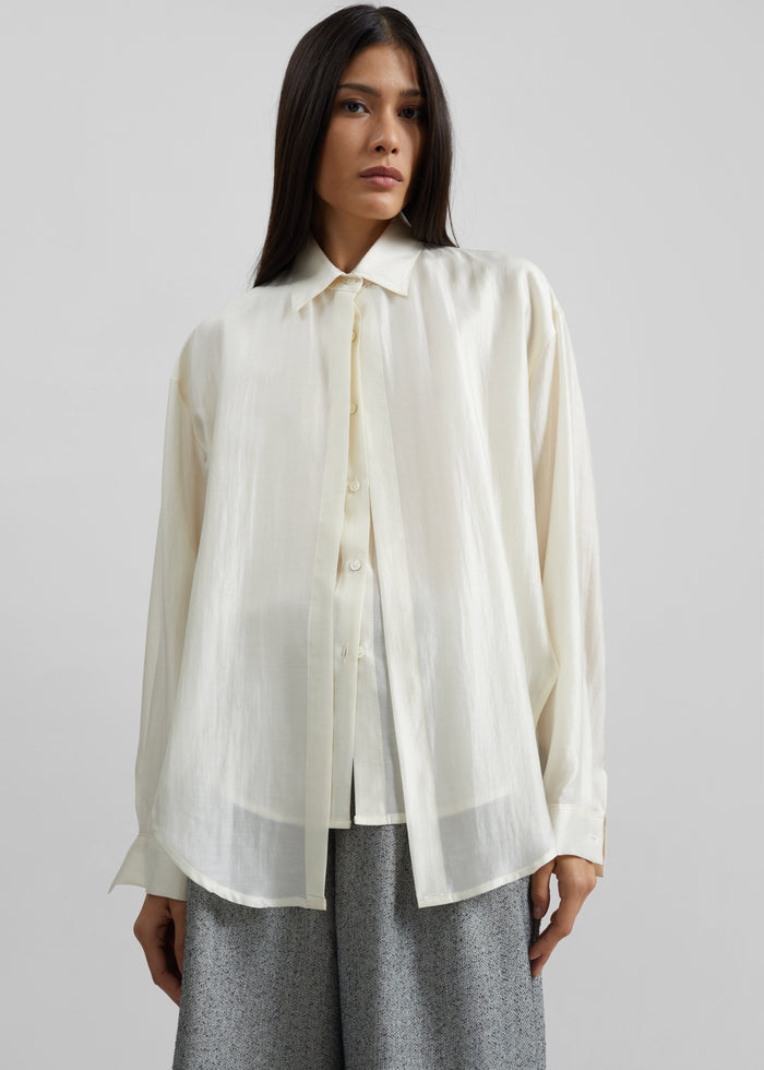 Roanne Fluid Double Shirt - Cream
