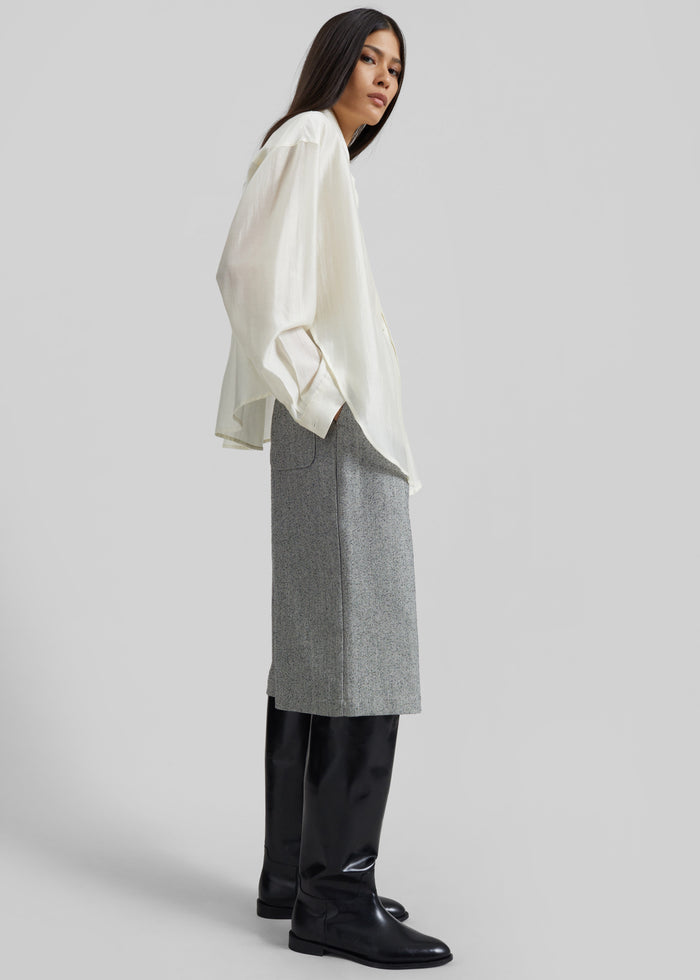 Roanne Fluid Double Shirt - Cream