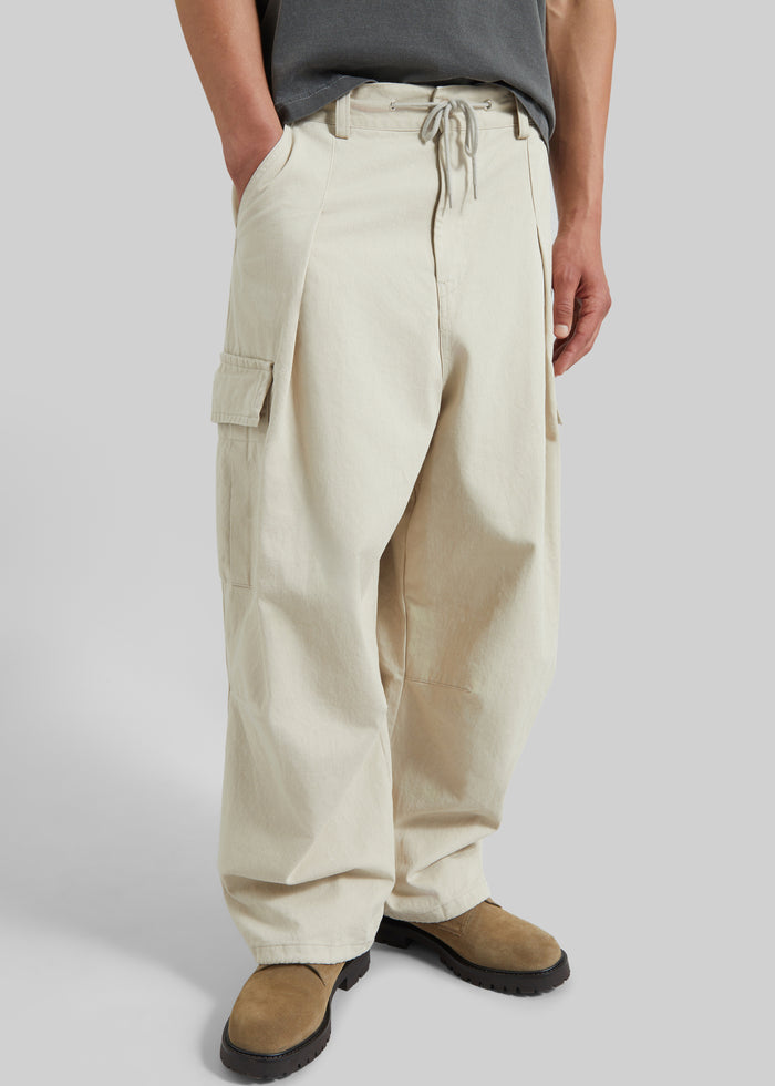 Robion Drawstring Cargo Pants - Beige