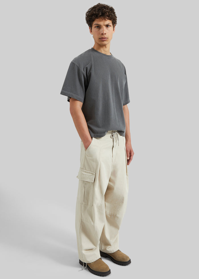 Robion Drawstring Cargo Pants - Beige