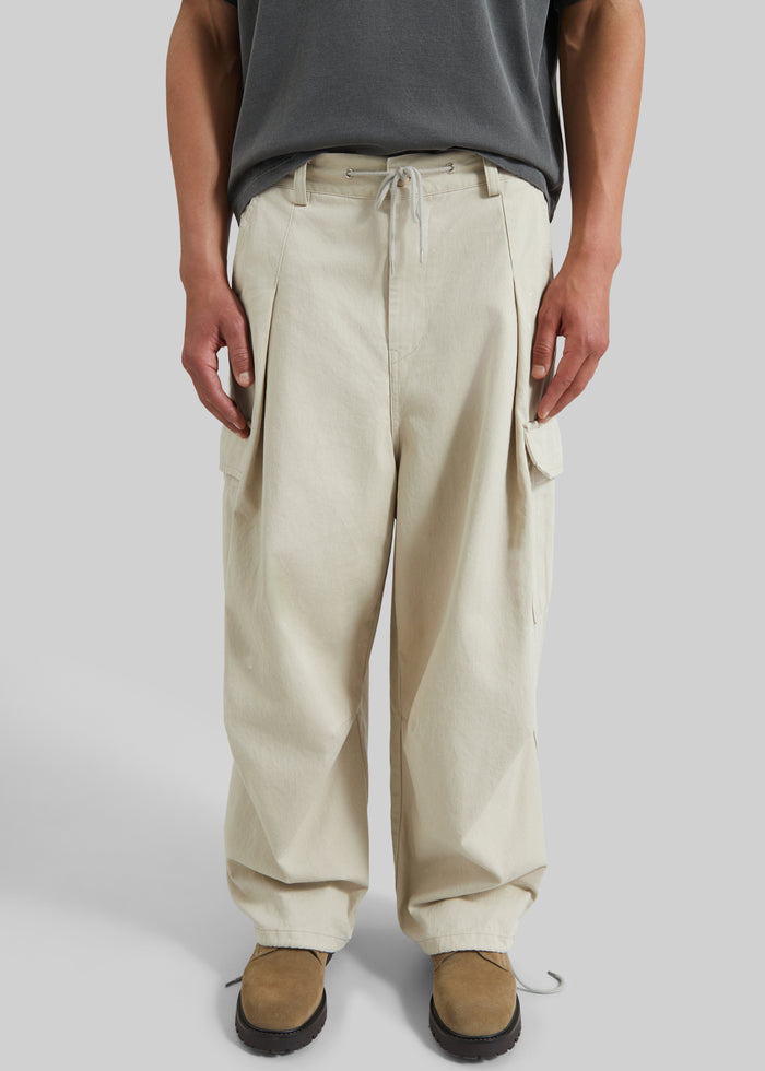 Robion Drawstring Cargo Pants - Beige