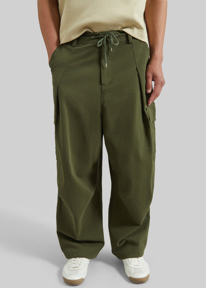 Robion Drawstring Cargo Pants - Dark Olive