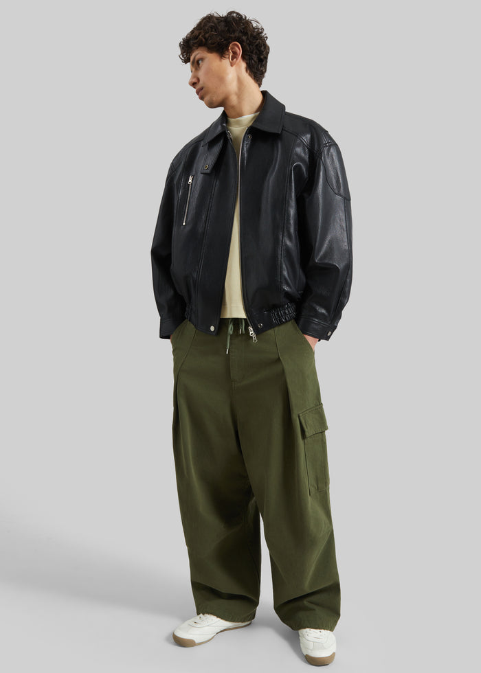 Robion Drawstring Cargo Pants - Dark Olive