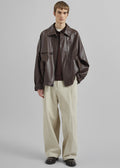 Roisin Faux Leather Jacket - Brown