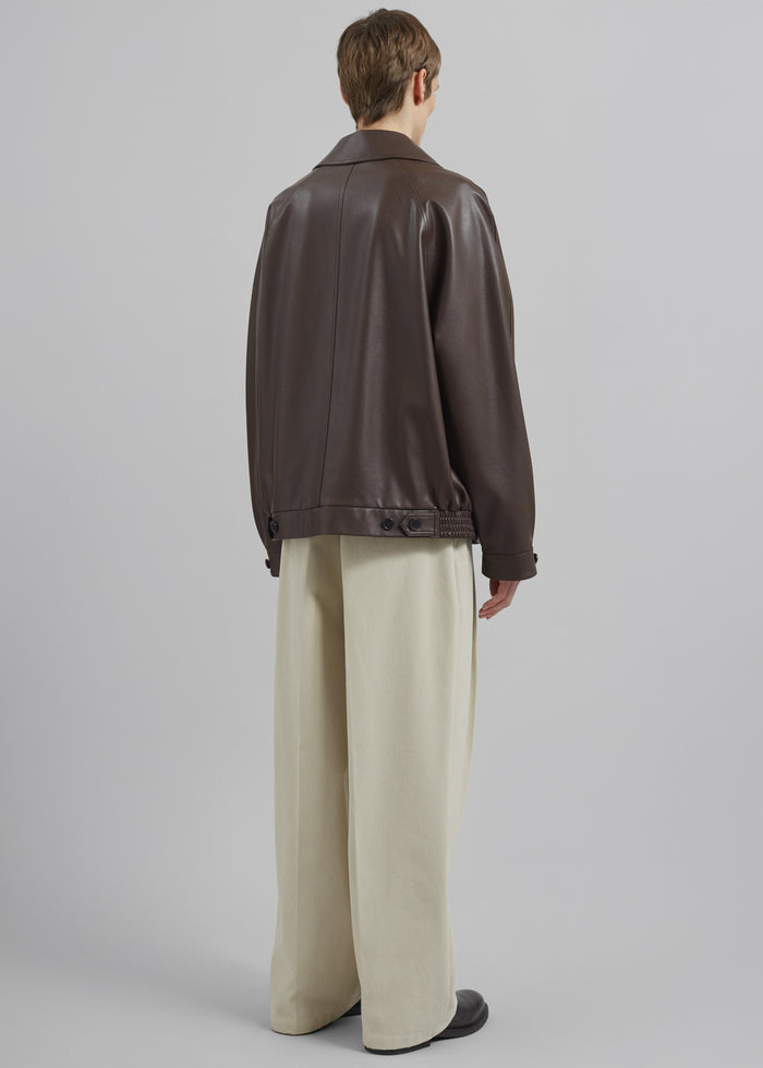 Roisin Faux Leather Jacket - Brown