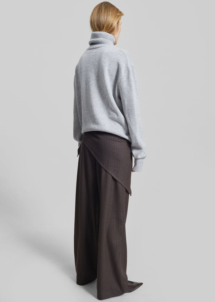Rovigo Scarf Wrap Pants - Brown Stripe