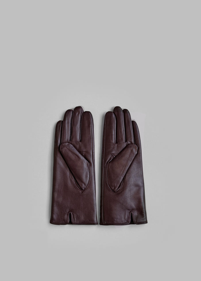 Ruby Leather Gloves - Burgundy