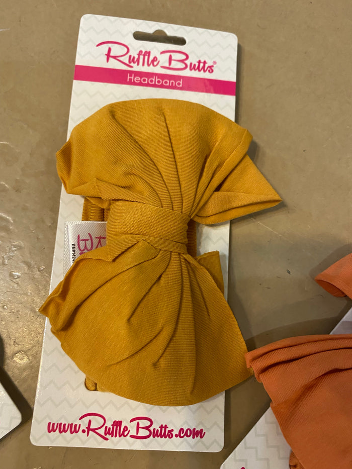 Ruffle butt headband bow