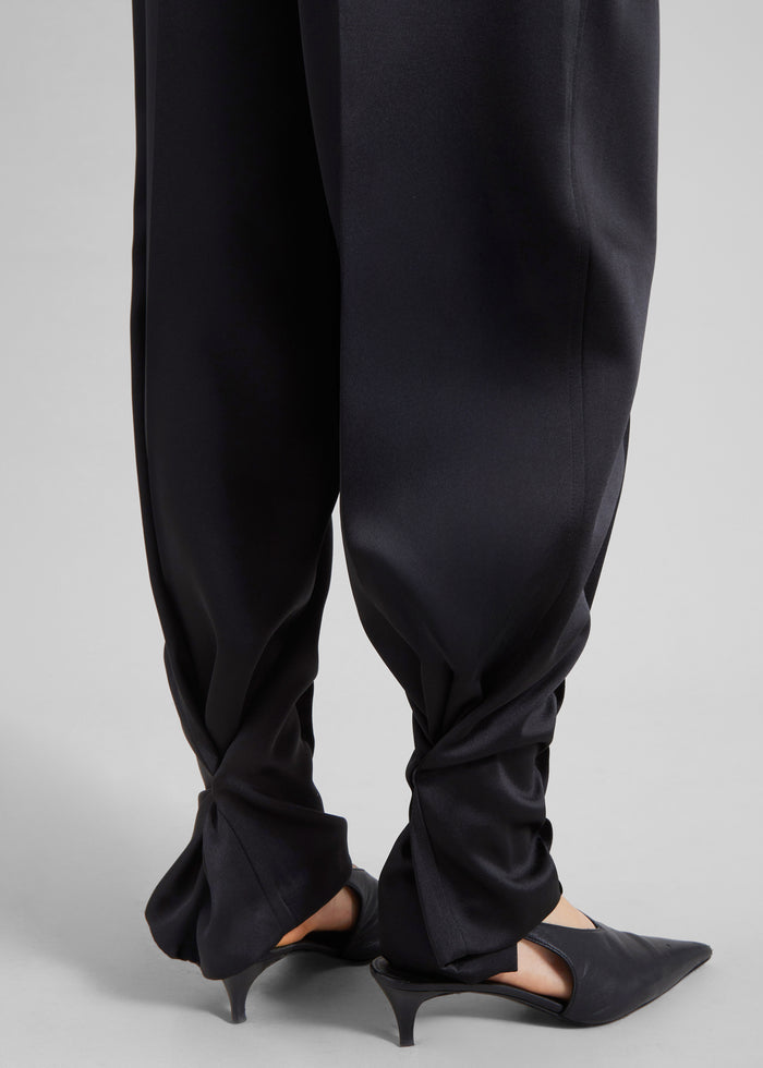Rui Satin Trousers - Black