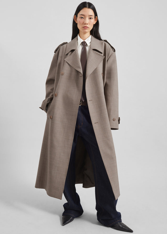 Rune Faux Leather Tie - Brown