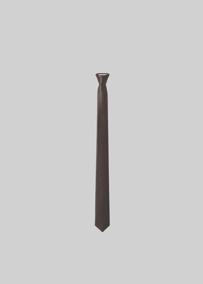 Rune Faux Leather Tie - Brown