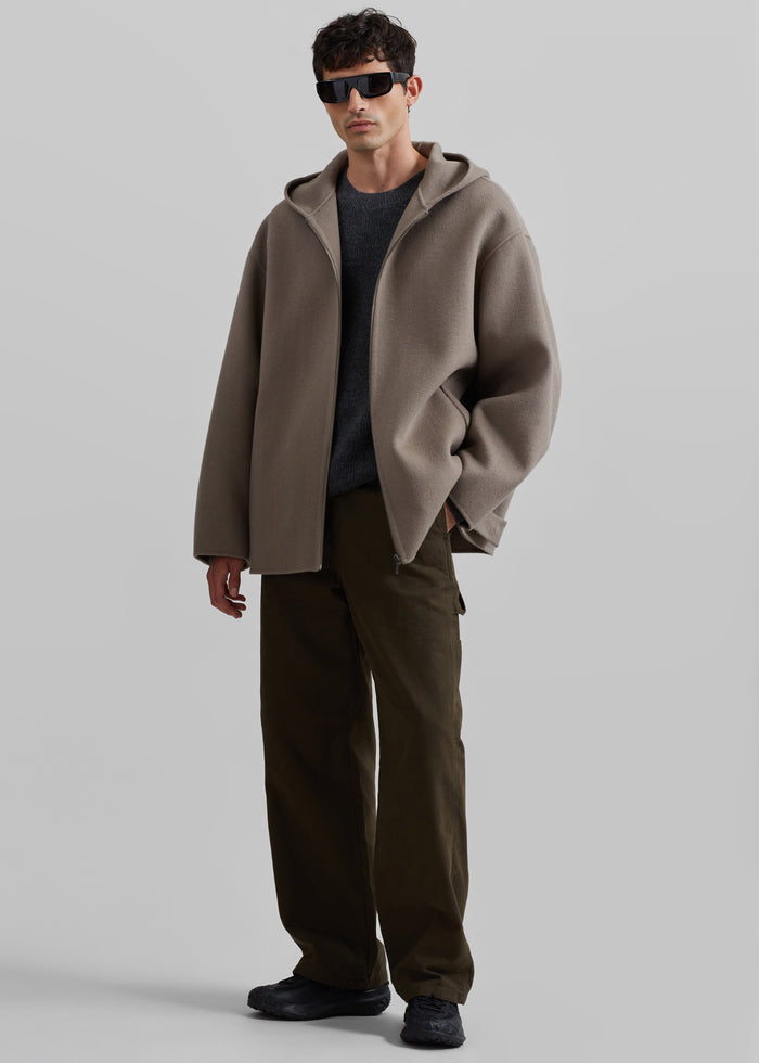 Rye Hooded Wool Jacket - Light Brown