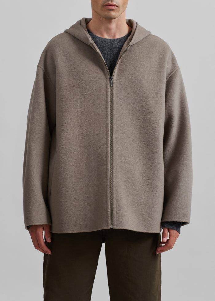 Rye Hooded Wool Jacket - Light Brown