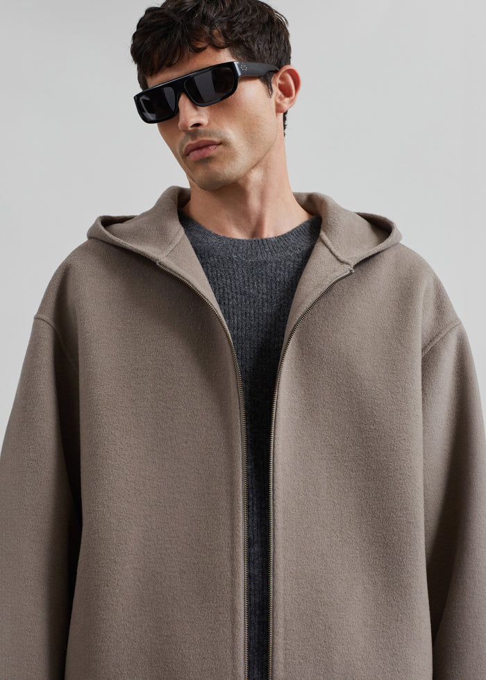 Rye Hooded Wool Jacket - Light Brown