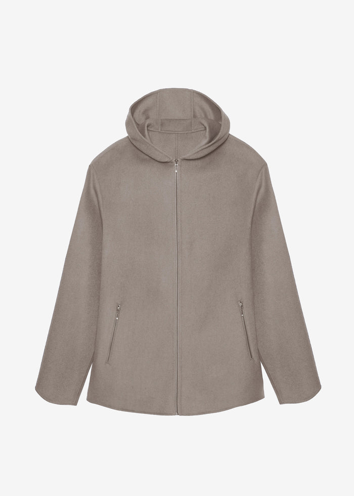 Rye Hooded Wool Jacket - Light Brown