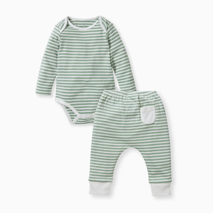 baby and toddler sage bodysuit and yoga pants
