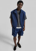 Sagres Linen Bermuda Shorts - Navy