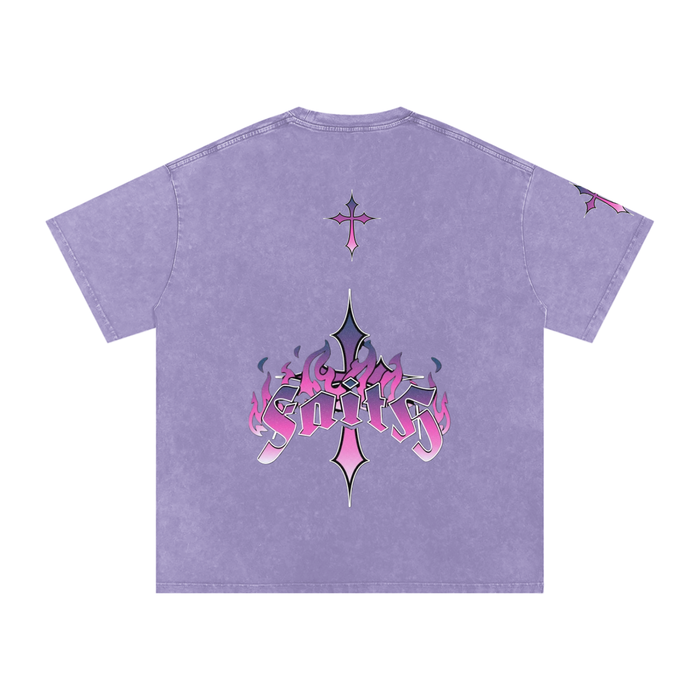 Saints - Snow Washed Oversized Cotton T-Shirt