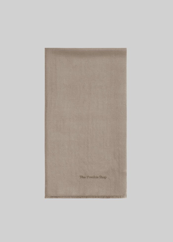 Sanova Cashmere Twill Scarf - Taupe