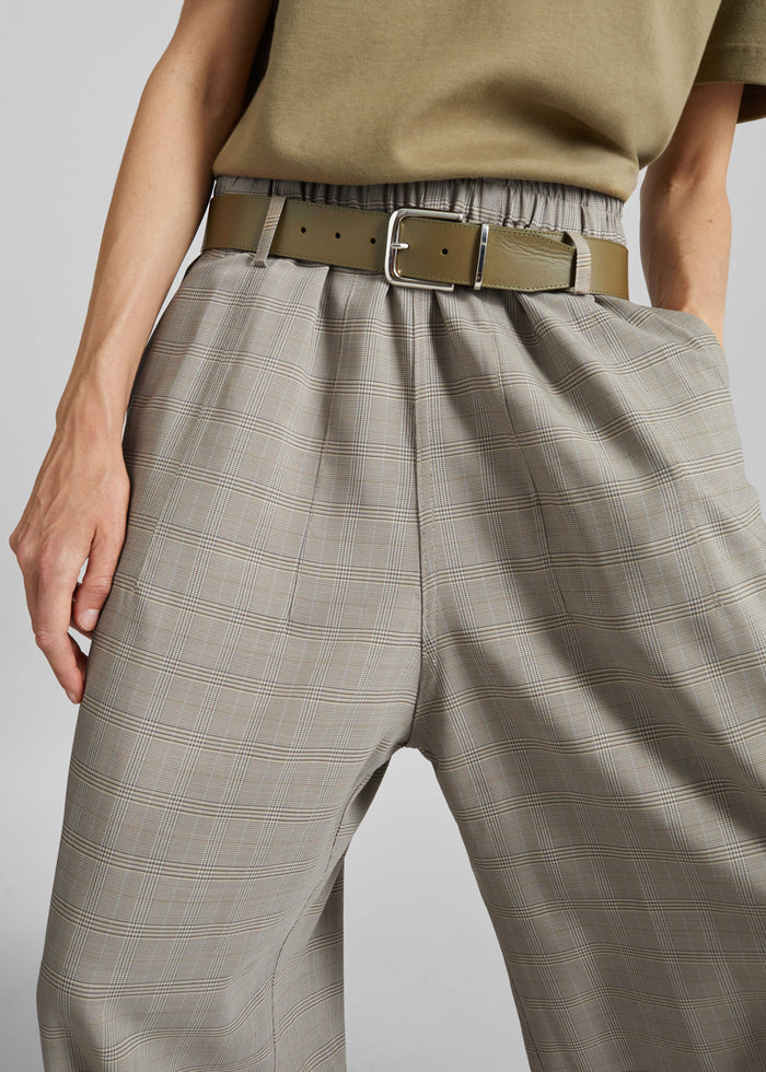 Sarno Leather Belt - Army Green