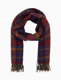 Sciarpa unisex double face lana viola fantasia geometrica - Gallo 1927 - Official Online Shop