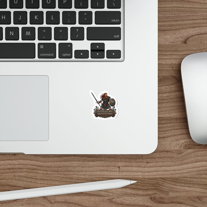 Scottish Warrior Die-Cut Sticker — "Blood of My Ancestors"