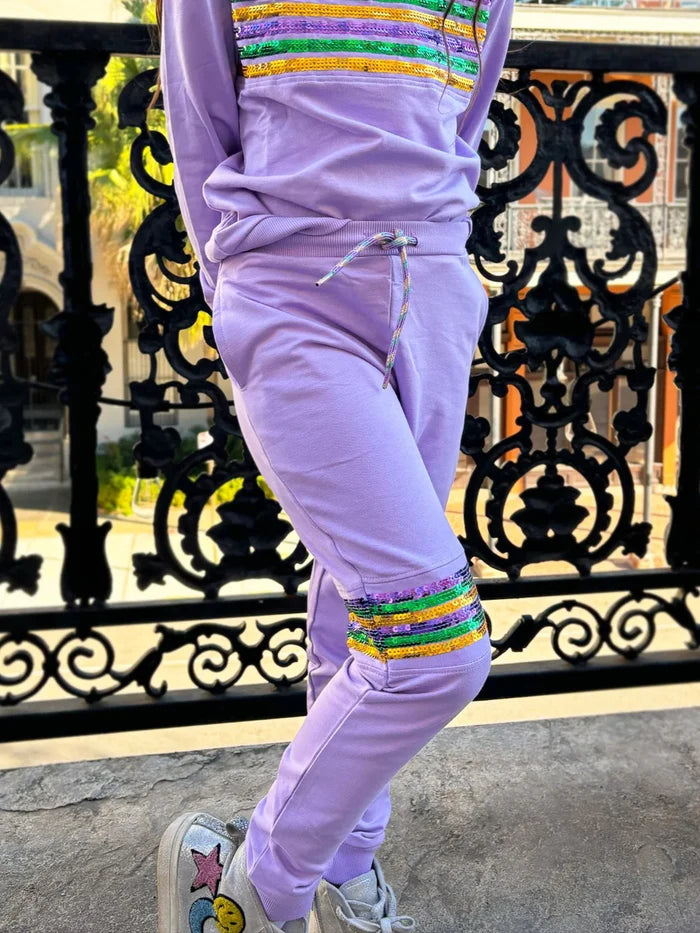 sequin joggers