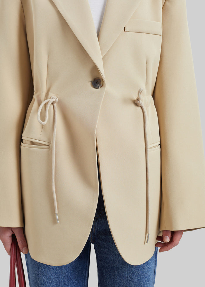 Sesma Drawstring Blazer - Light Beige
