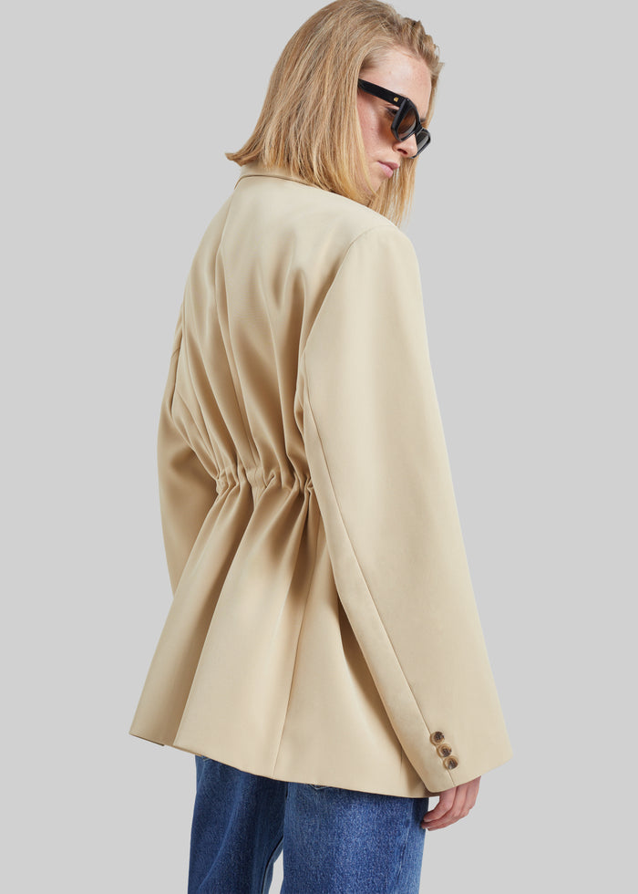 Sesma Drawstring Blazer - Light Beige