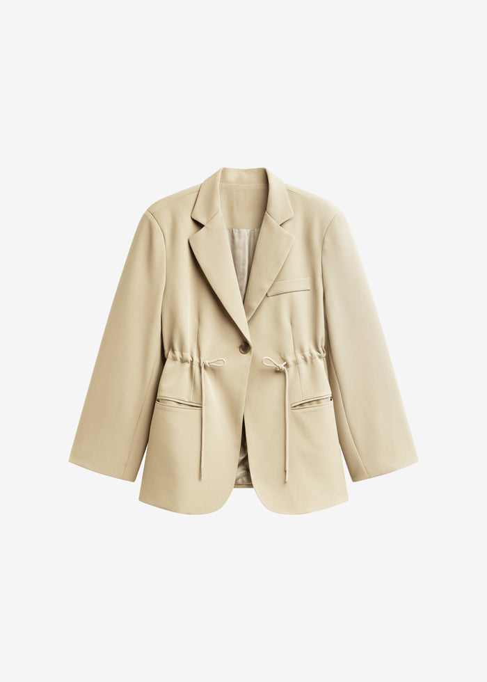 Sesma Drawstring Blazer - Light Beige